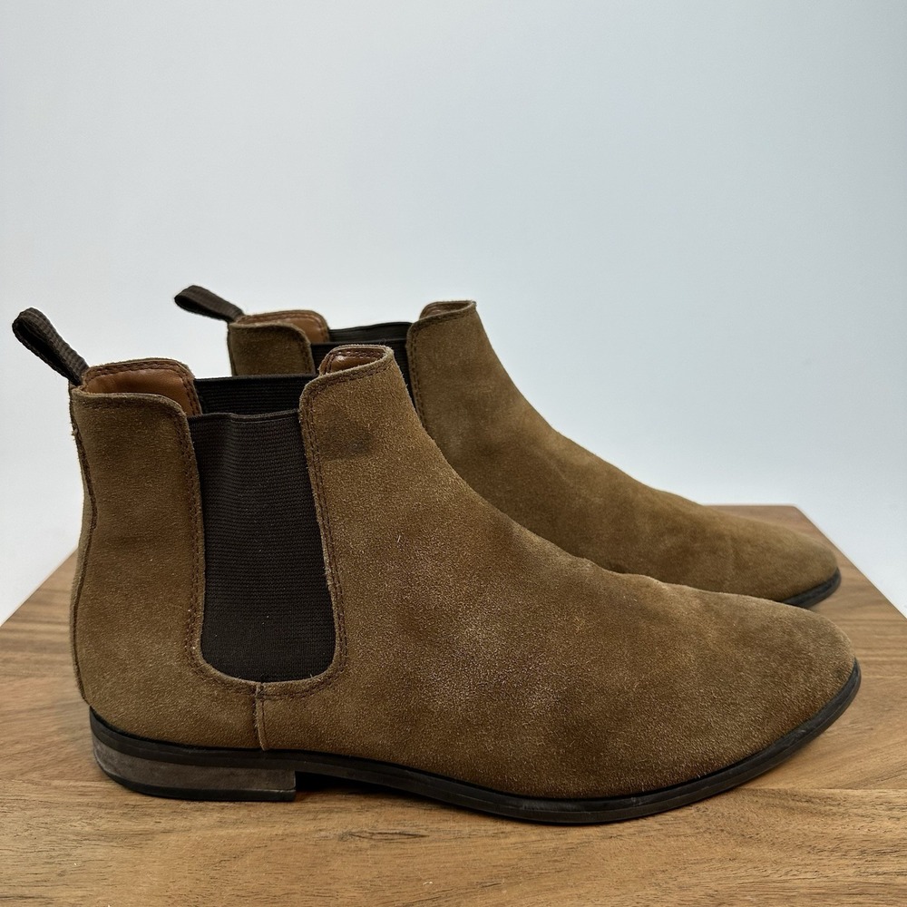 Mens BP Nordstrom Easton Water Brown Suede Slip On Chelsea Ankle Boots Size 8 M